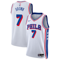 Philadelphia 76ers Nike Association Edition Swingman Jersey - White - Jaylen Brown