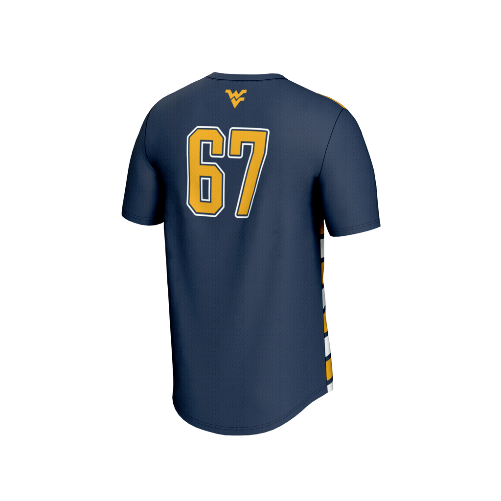 GameDay Greats #67 Navy West Virginia Mountaineers Lightweight Soccer Fashion Jersey