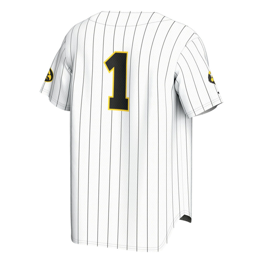 GameDay Greats White Iowa Hawkeyes Lightweight Collegiate Baseball Fashion Jersey