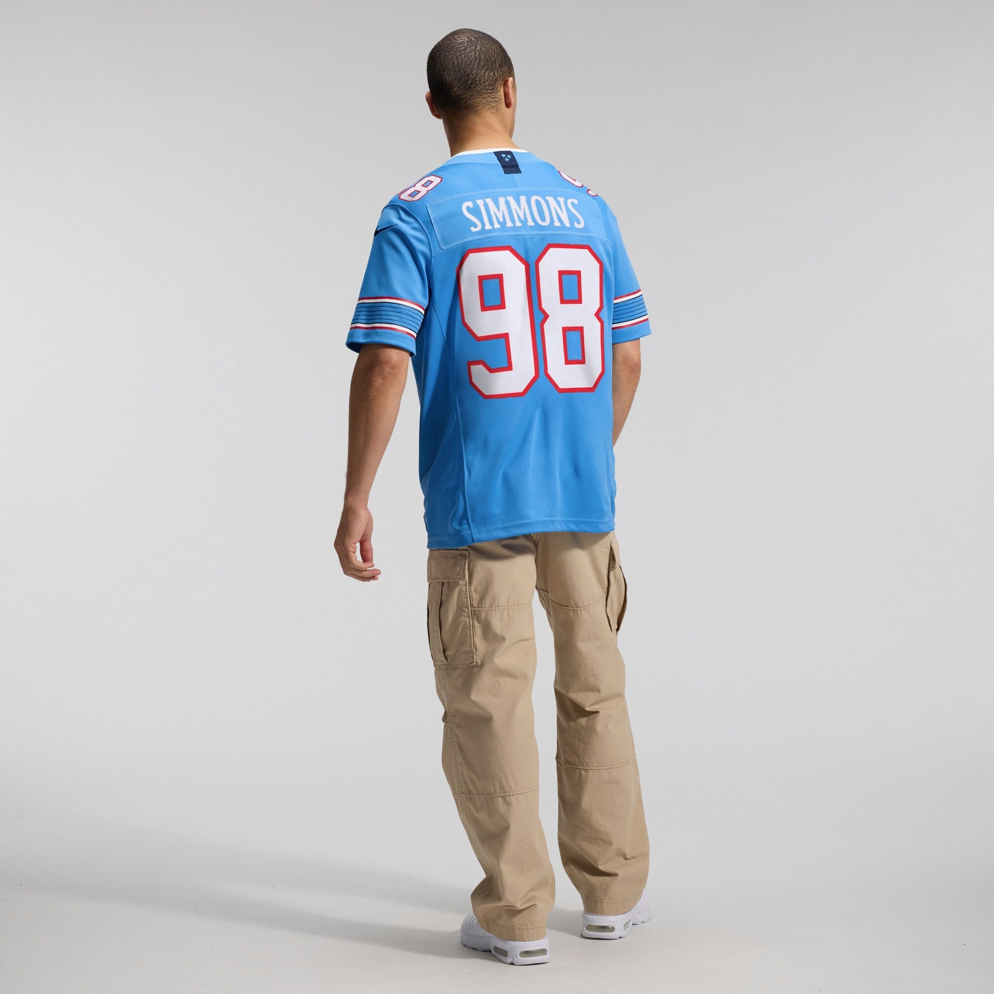 Tennessee Titans Jeffery Simmons Nike Light Blue Team Vapor F.U.S.E. Stitched Limited Jersey