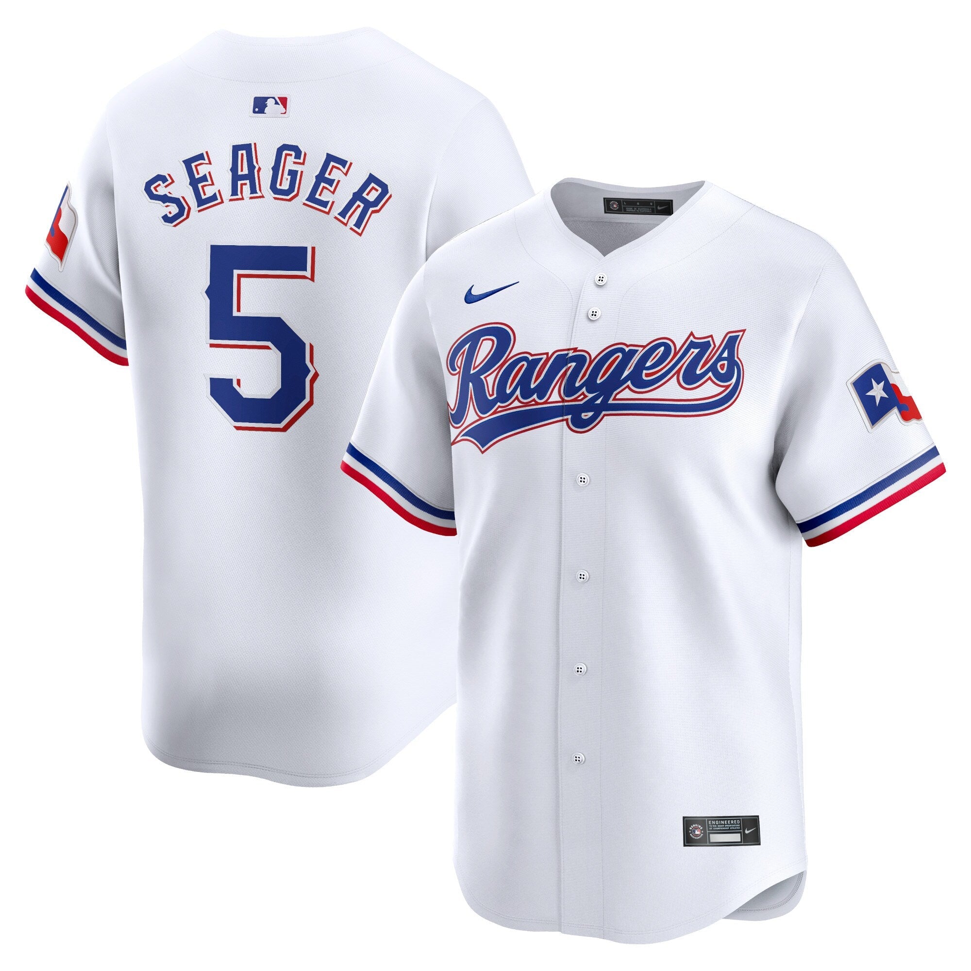 Texas Rangers Corey Seager Nike White Home Limited Player Jersey