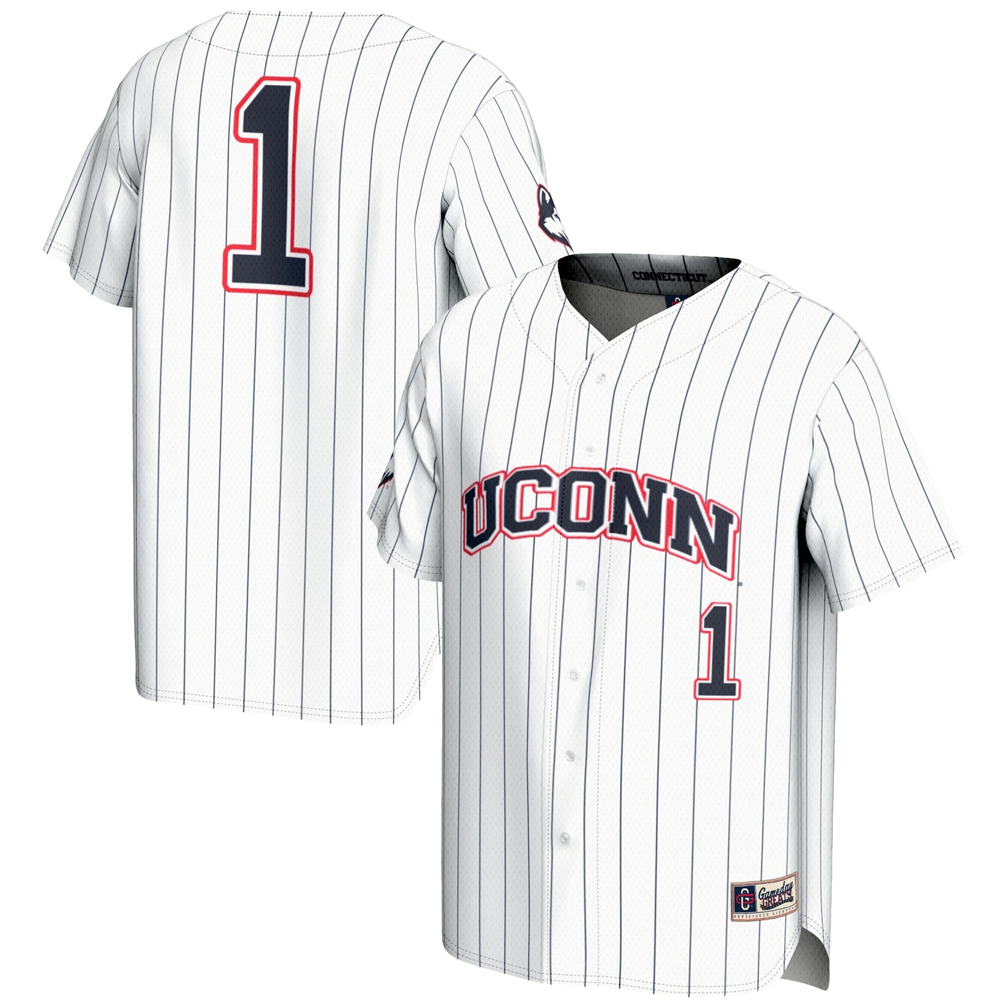 GameDay Greats #1 White UConn Huskies Lightweight Baseball Jersey