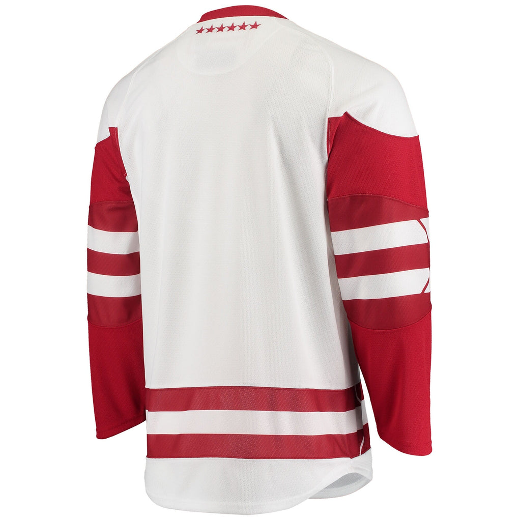 Under Armour White Wisconsin Badgers UA Replica Hockey Jersey