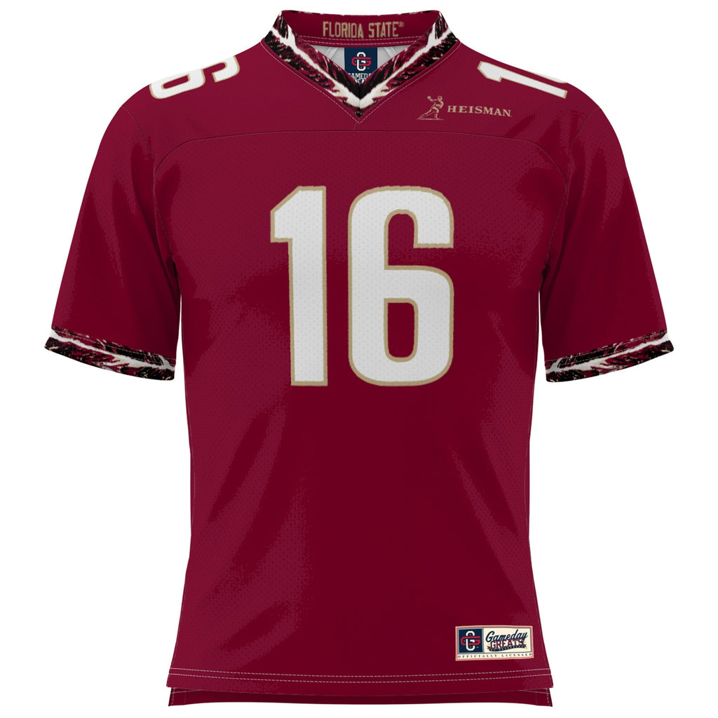 Chris Weinke Garnet Florida State Seminoles Heisman Football Jersey