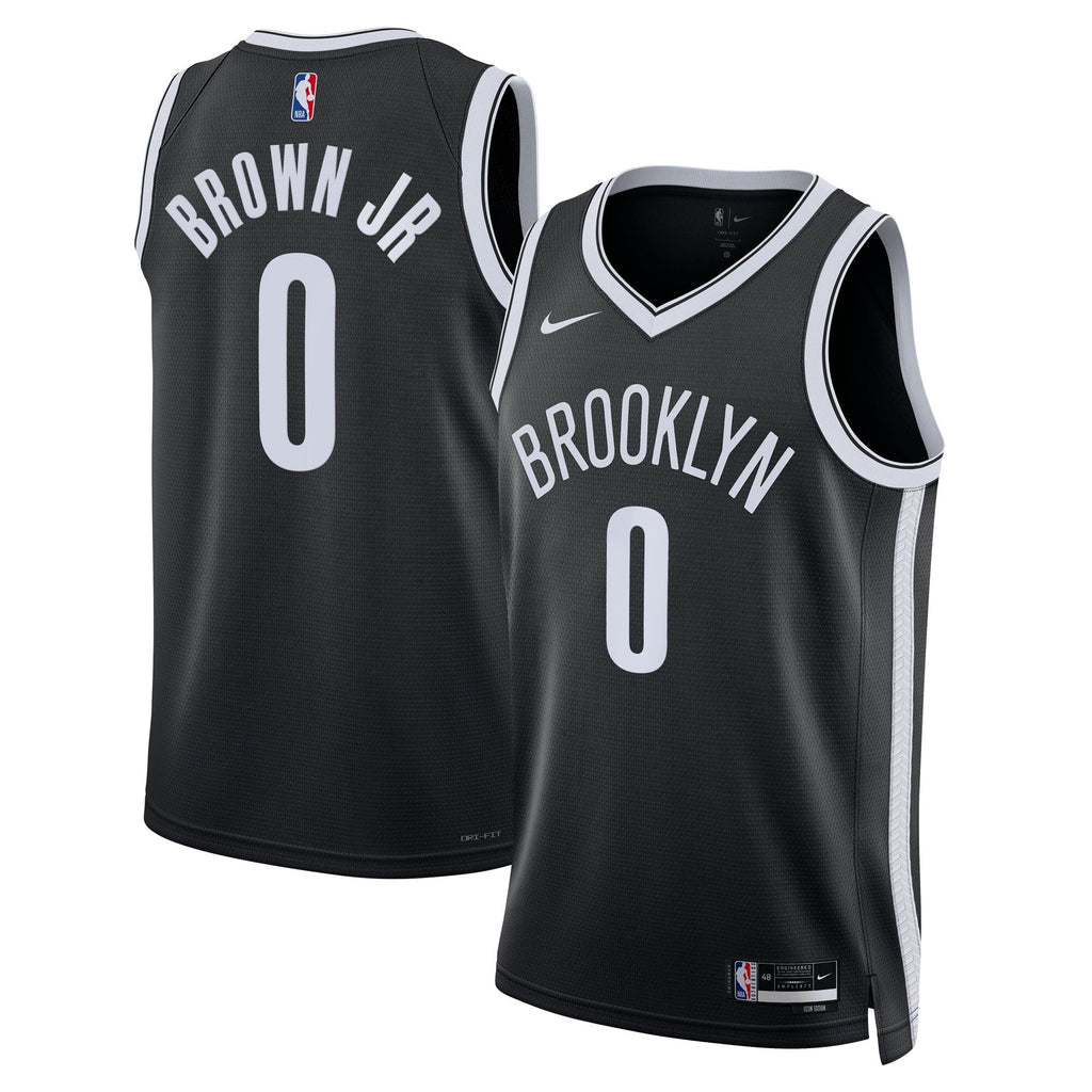 Brooklyn Nets Nike Icon Swingman Jersey - Black - Mikel Brown Jr.