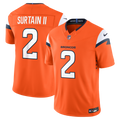 Denver Broncos Patrick Surtain II Nike Orange Team Vapor F.U.S.E. Stitched Limited Jersey