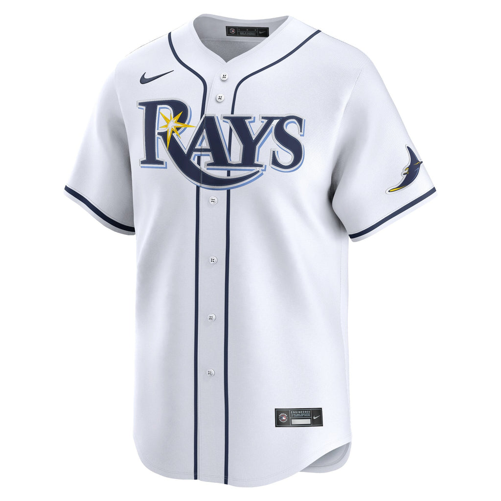 Tampa Bay Rays Junior Caminero Nike White Home Limited Jersey