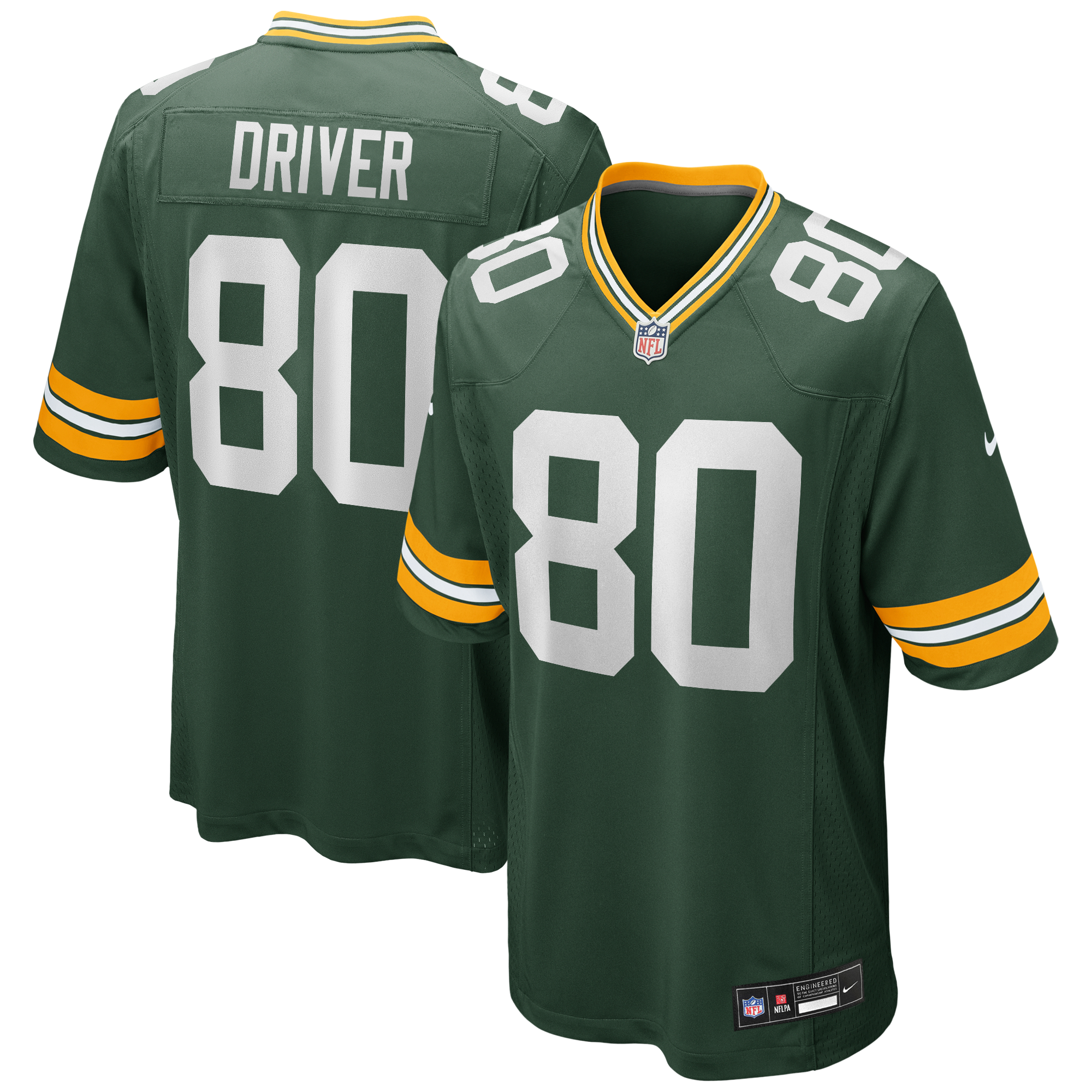 Green Bay Packers Donald Driver Nike Green Game Retired Player Jersey