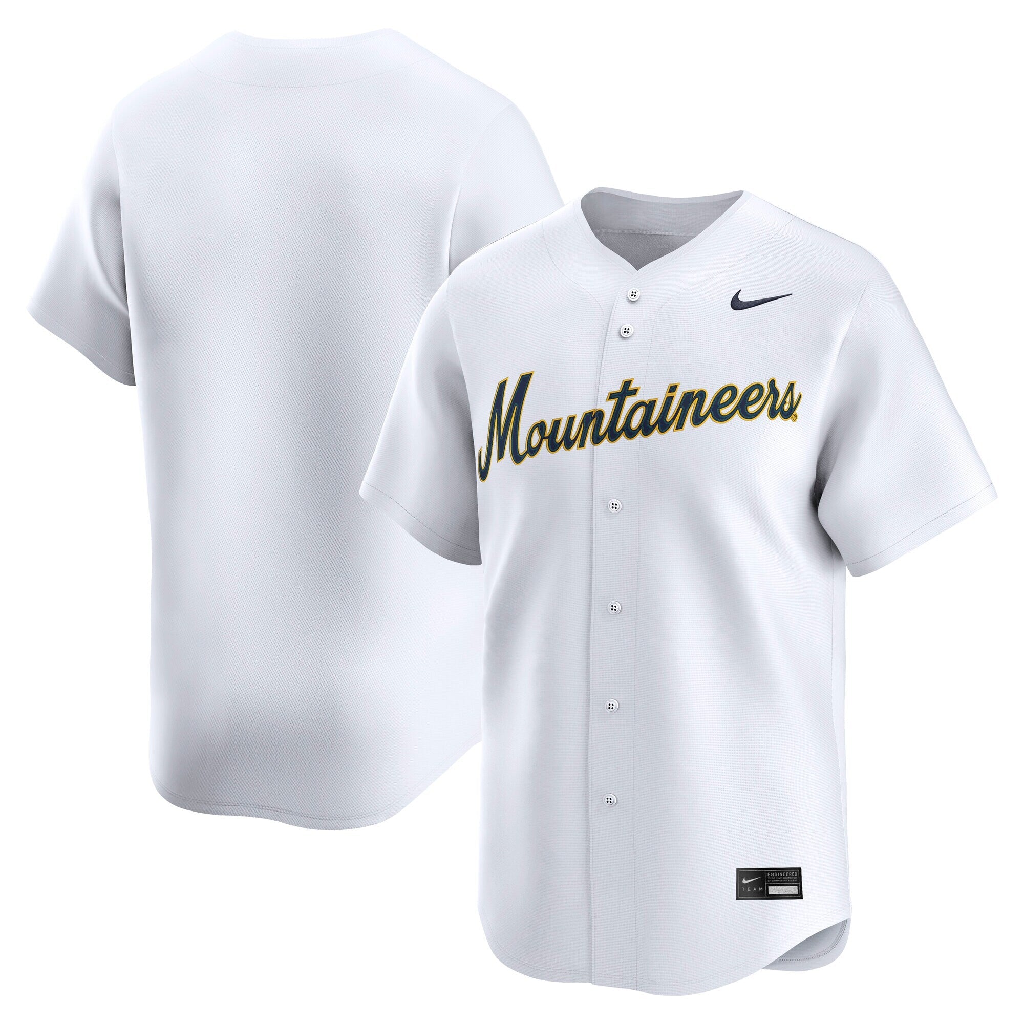 Nike White West Virginia Mountaineers Baseball Limited Jersey