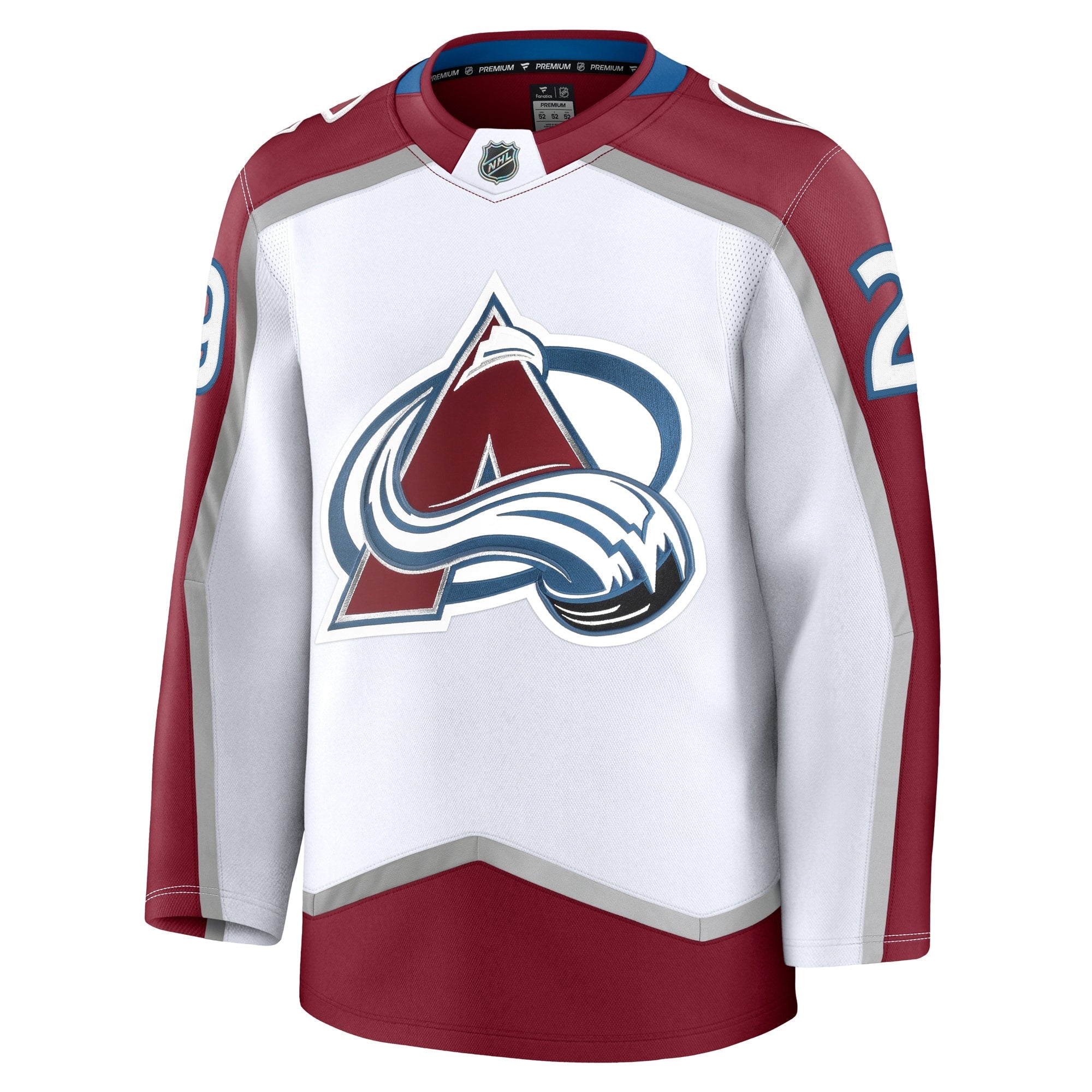 Colorado Avalanche Nathan MacKinnon Fanatics White Away Premium Jersey