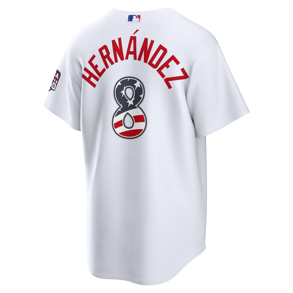 Fourth of July Los Angeles Dodgers Enrique Hernández Nike White USA 250 Stadium Jersey