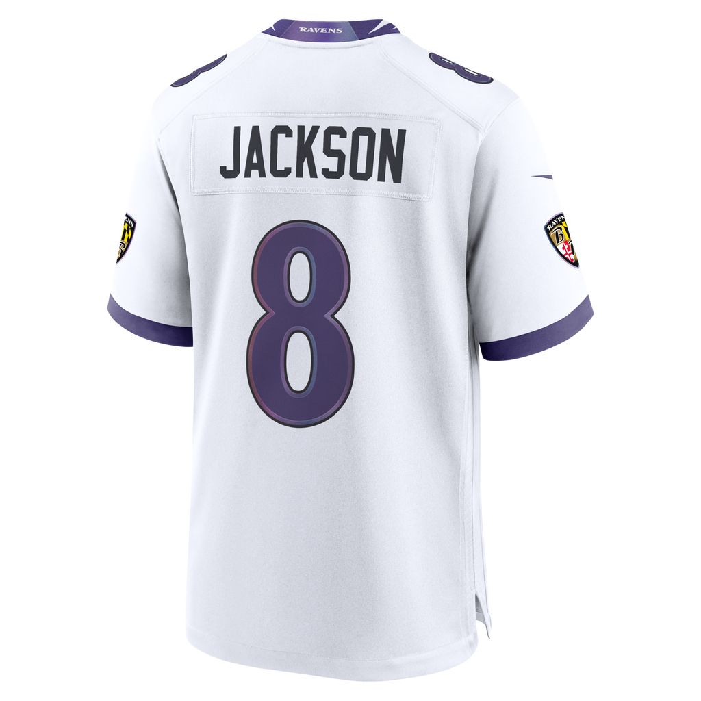 Baltimore Ravens Lamar Jackson Nike White Game Jersey