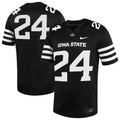 Nike #24 Black Iowa State Cyclones Alternate Game Jersey