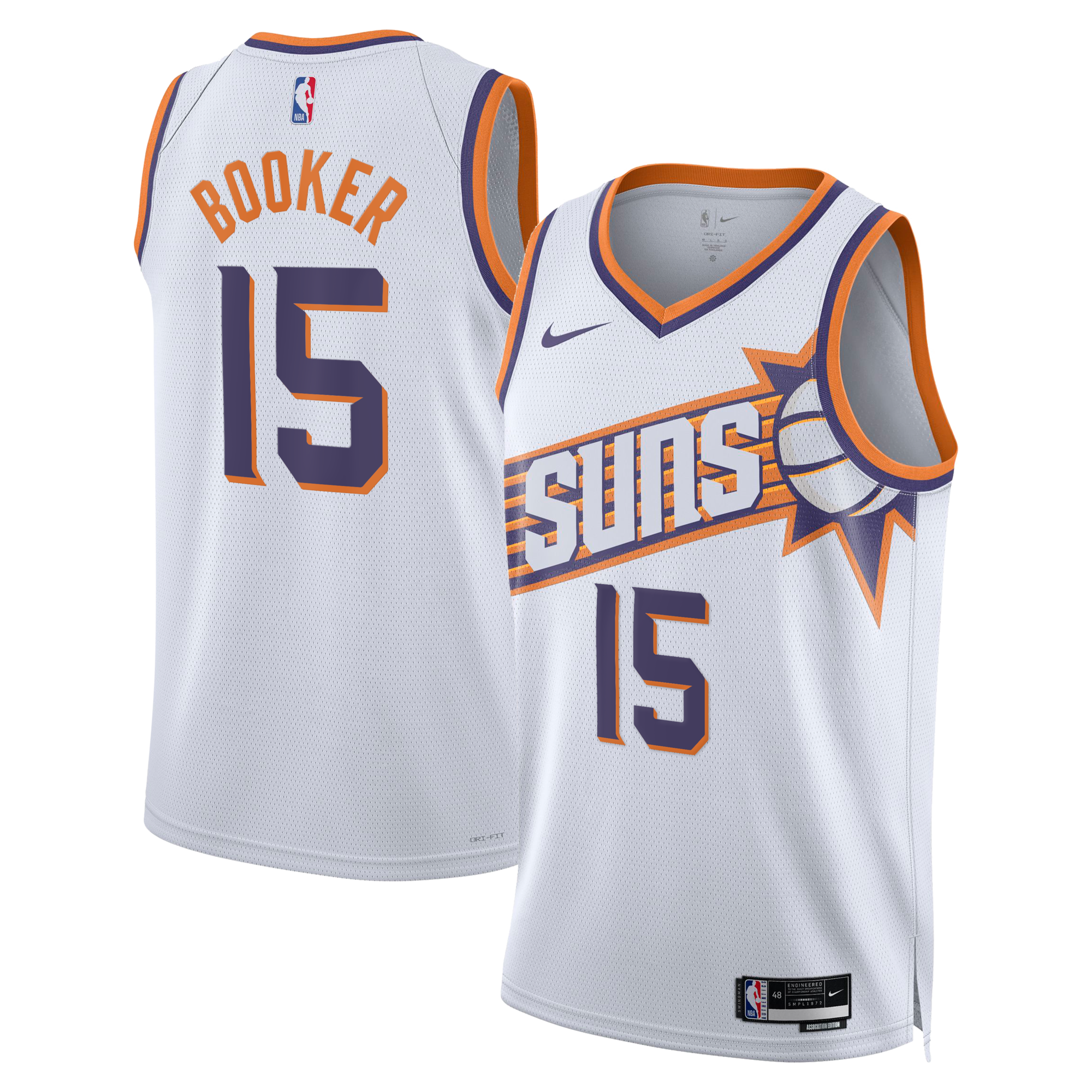 Phoenix Suns Nike Association Edition Swingman Jersey - White - Devin Booker