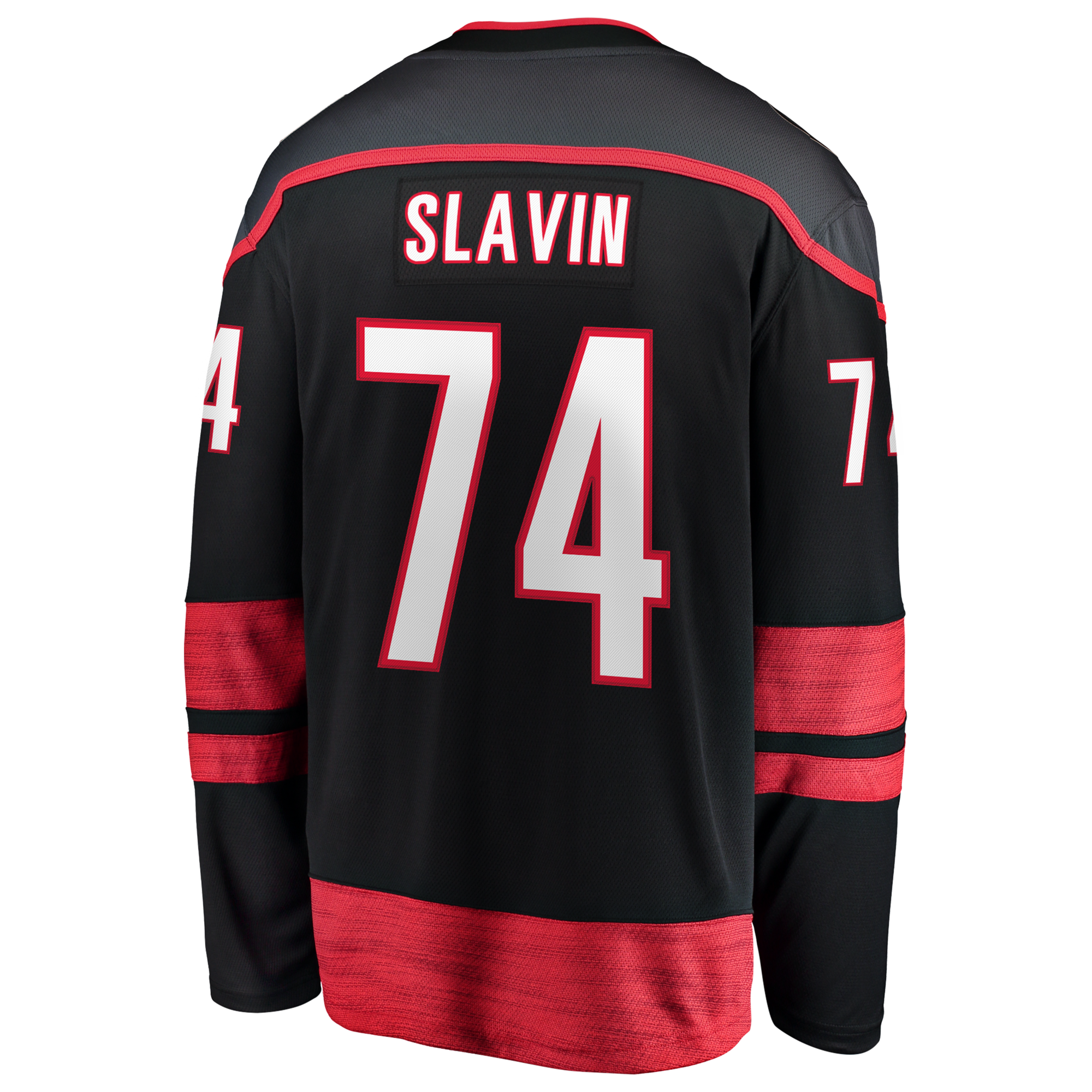 Carolina Hurricanes Jaccob Slavin Fanatics Black 2026 Stanley Cup Final Home Breakaway Jersey