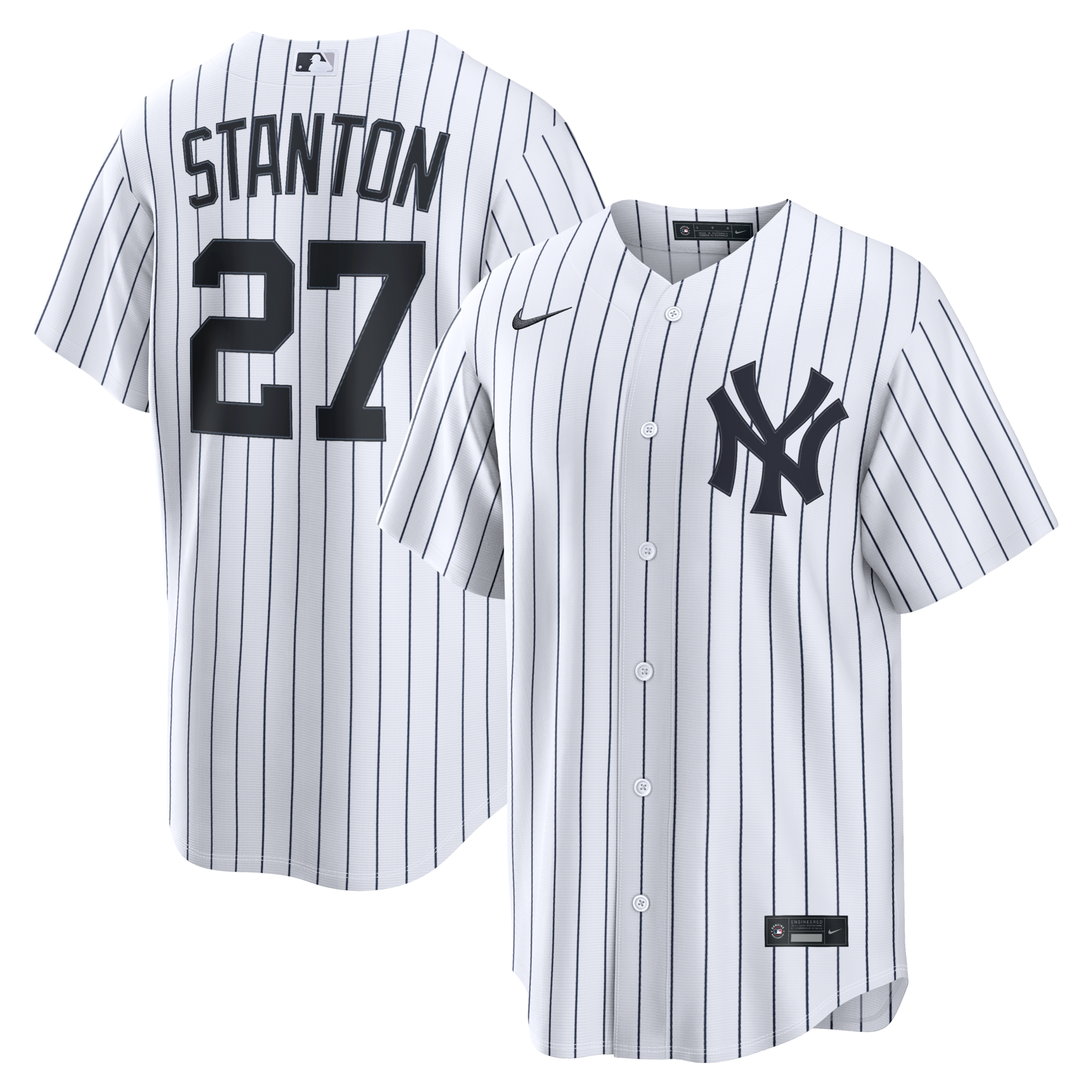 New York Yankees Giancarlo Stanton Nike White Home Replica Jersey