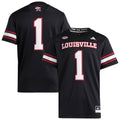 adidas #1 Black Louisville Cardinals Premier Strategy Jersey