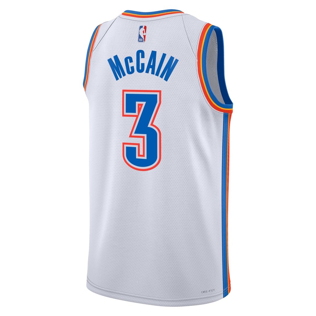 Oklahoma City Thunder Nike Association Edition Swingman Jersey - White - Jared McCain