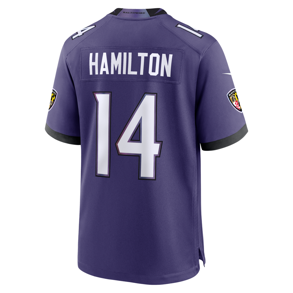 Baltimore Ravens Kyle Hamilton Nike Purple Team Game Jersey