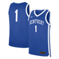 Nike #1 Royal Kentucky Wildcats Road Replica Jersey