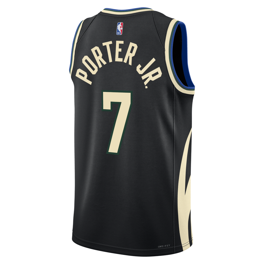 Milwaukee Bucks Jordan Brand Statement Edition Swingman Jersey - Hunter Green - Kevin Porter Jr.