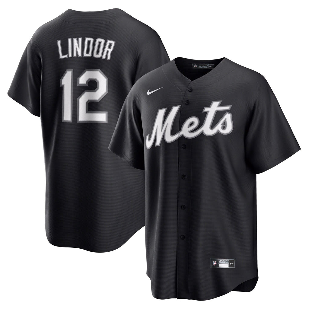 New York Mets Francisco Lindor Nike Black Replica Player Jersey