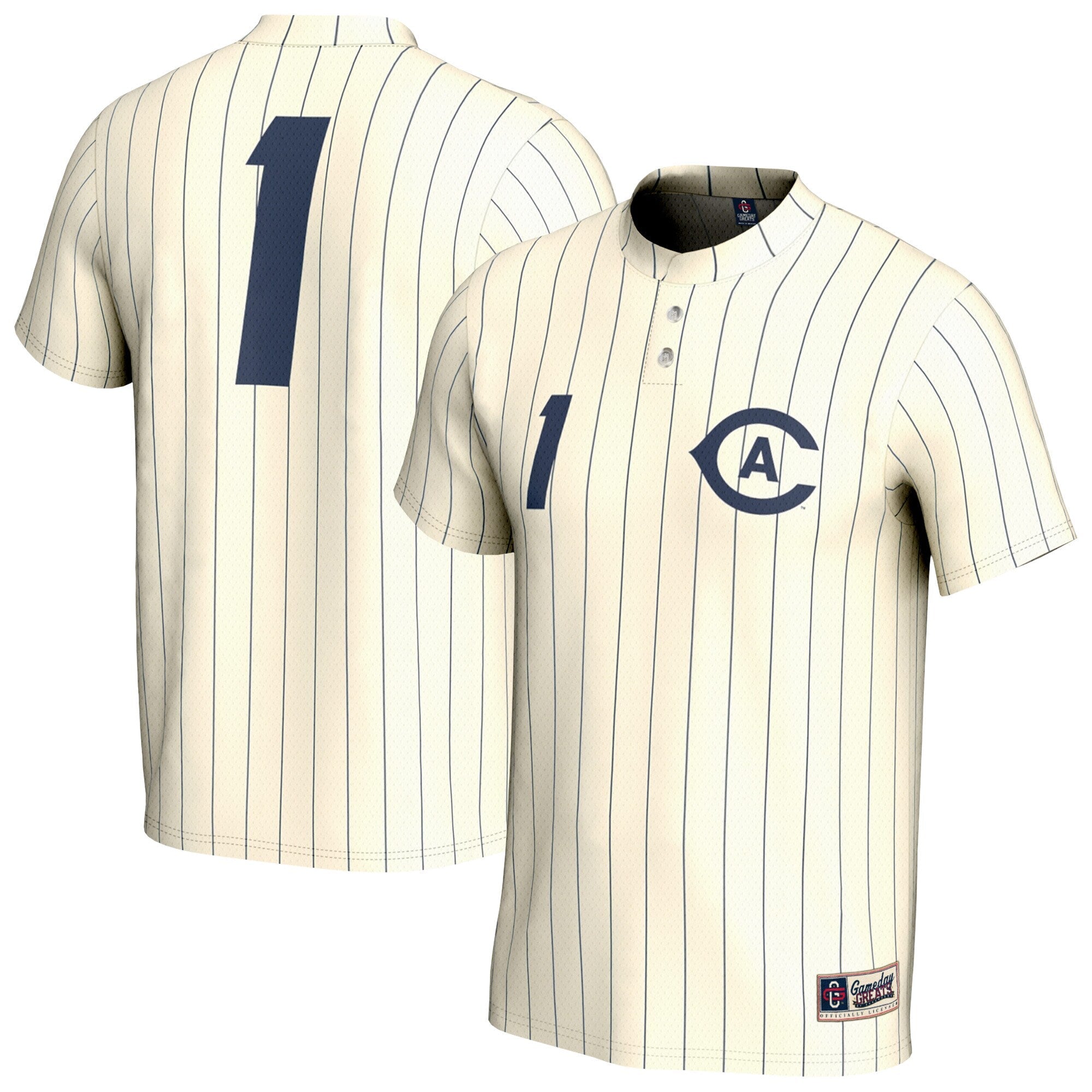 GameDay Greats White UC Davis Aggies Lightweight Collegiate Baseball Fashion Jersey