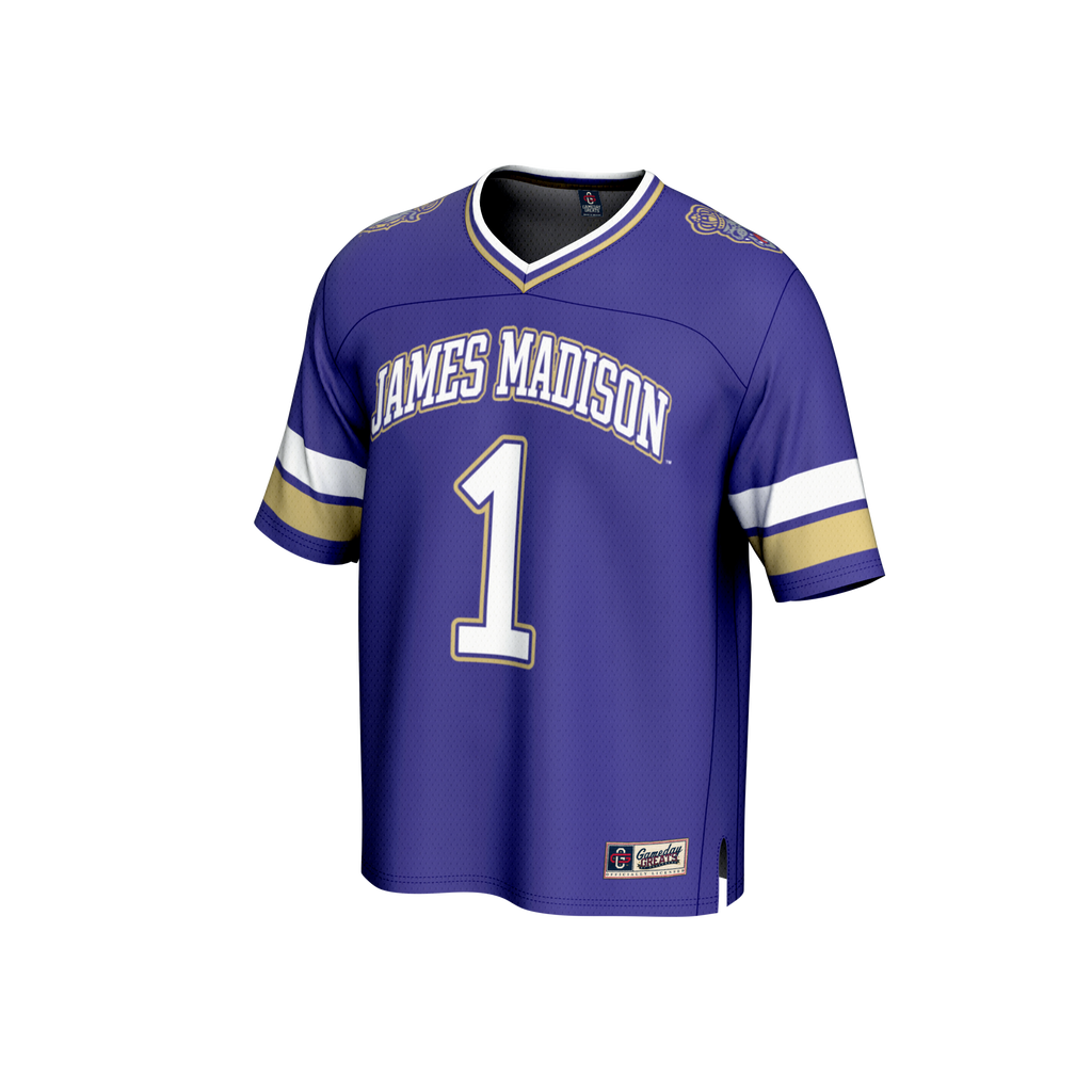 GameDay Greats #1 Purple James Madison Dukes Lightweight Collegiate Football Fashion Jersey
