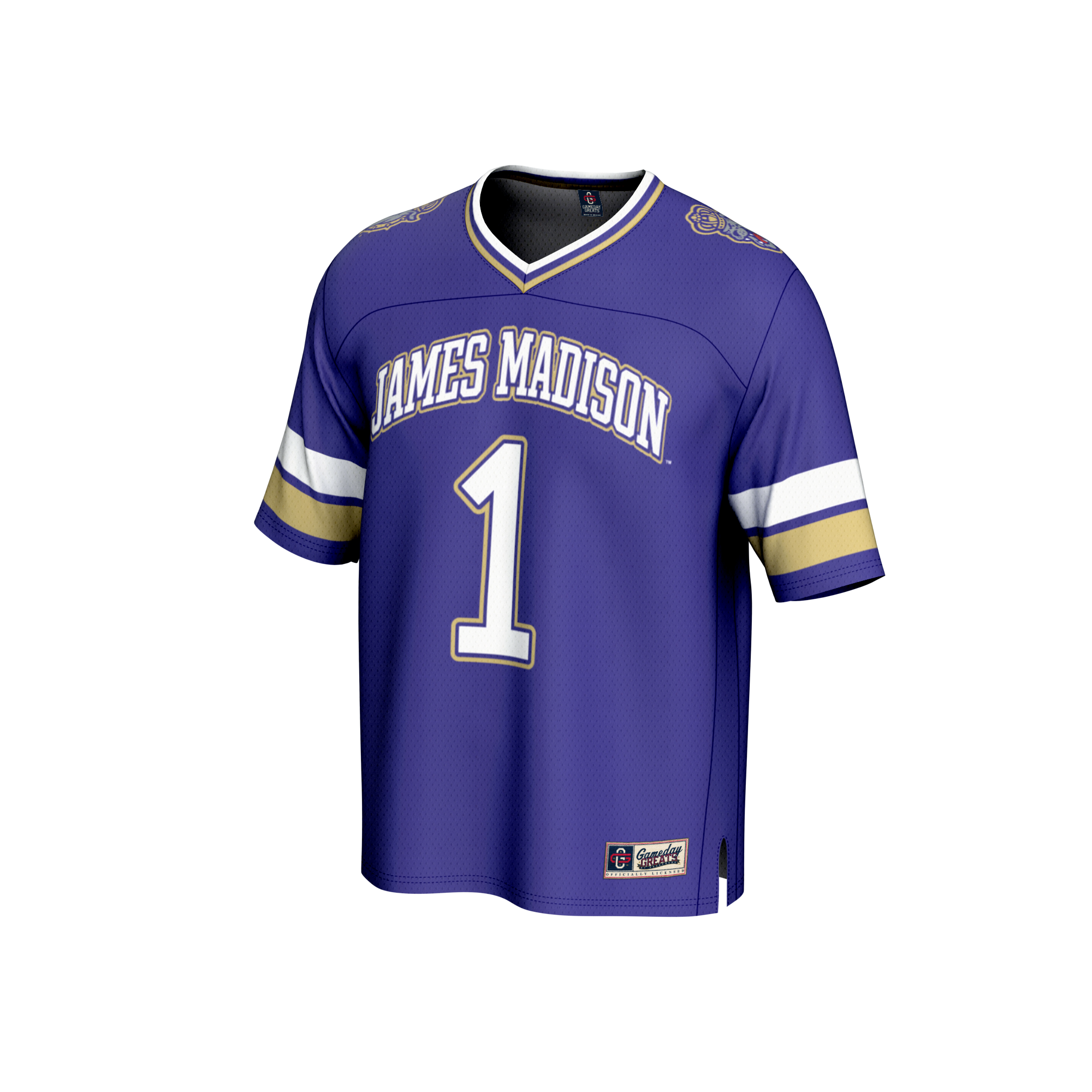 GameDay Greats #1 Purple James Madison Dukes Lightweight Collegiate Football Fashion Jersey