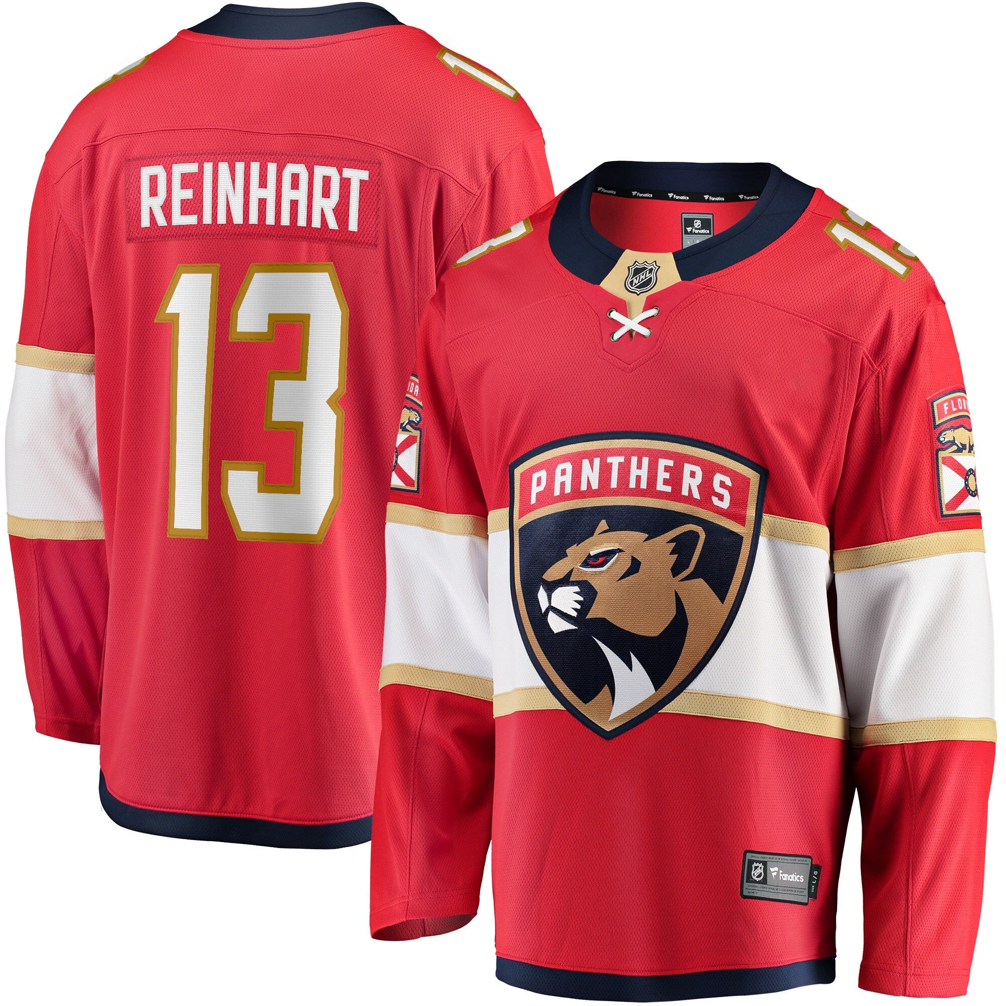 Florida Panthers Sam Reinhart Fanatics Red Breakaway Player Jersey