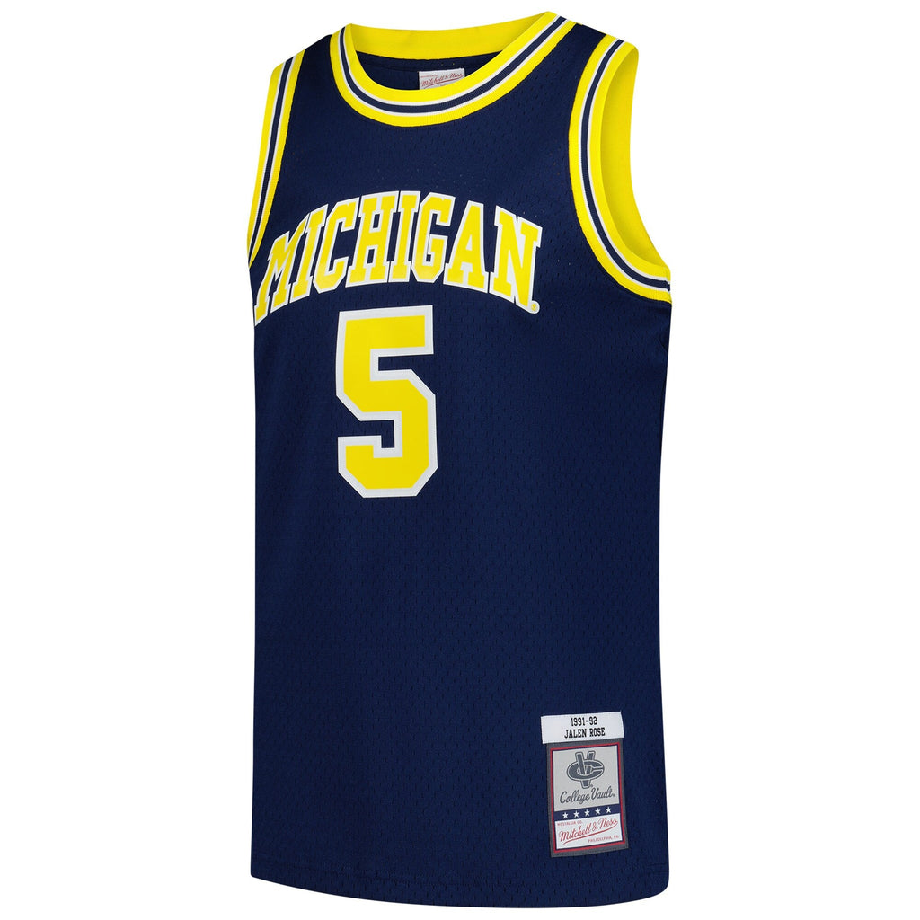 Mitchell & Ness Jalen Rose Navy Michigan Wolverines 1991/92 Swingman Jersey