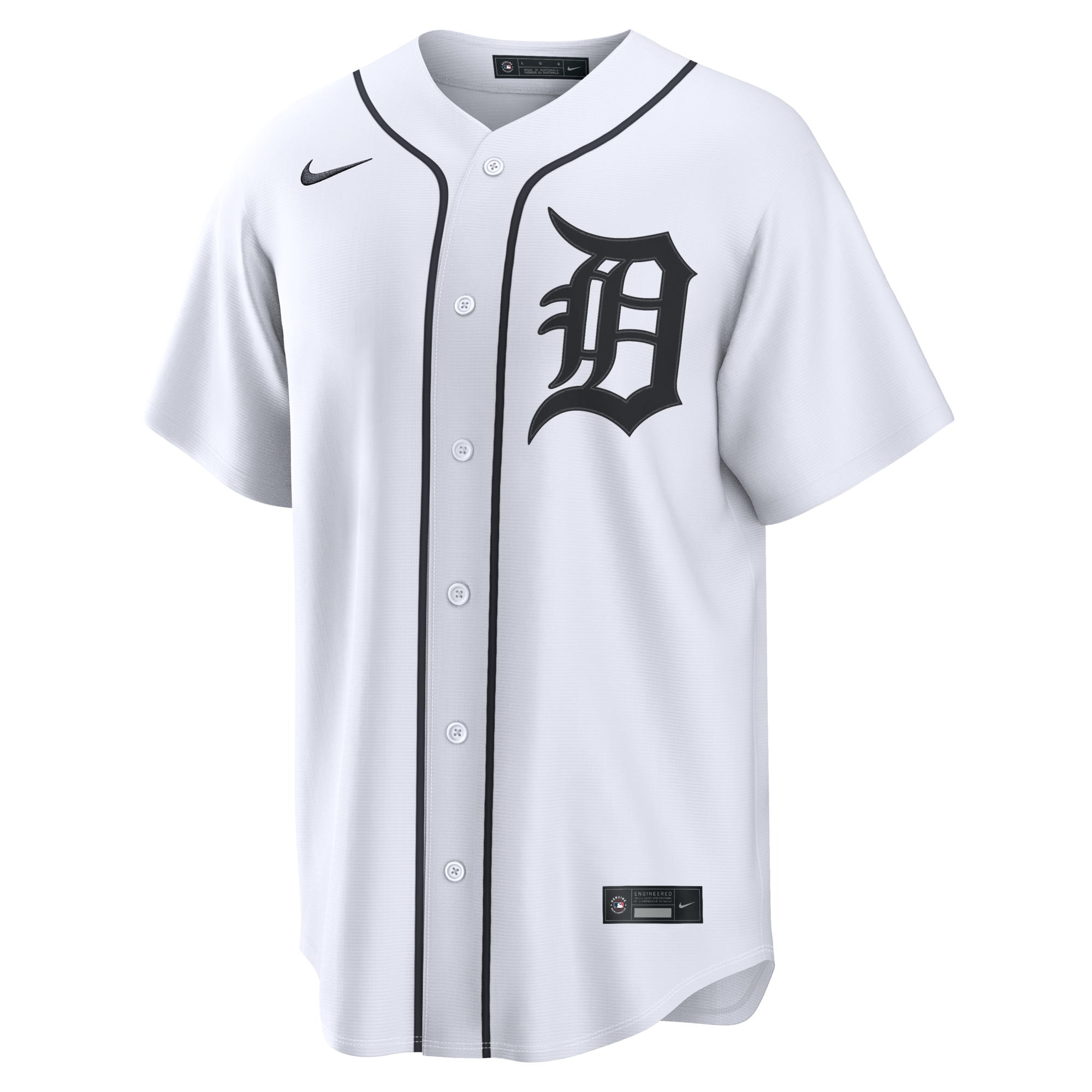 Detroit Tigers Nike White Home Replica Custom Jersey