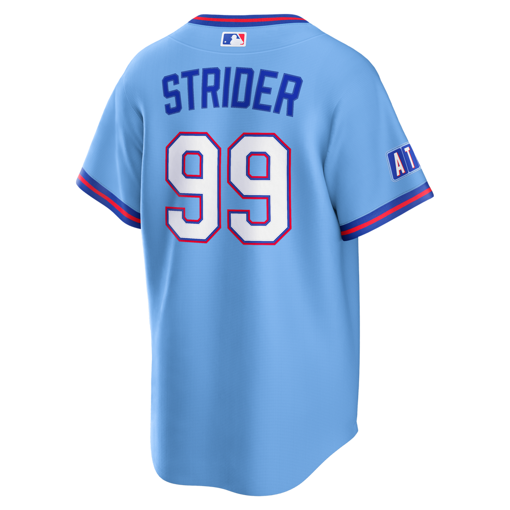 Atlanta Braves Spencer Strider Nike Powder Blue 2026 City Connect Stadium Jersey