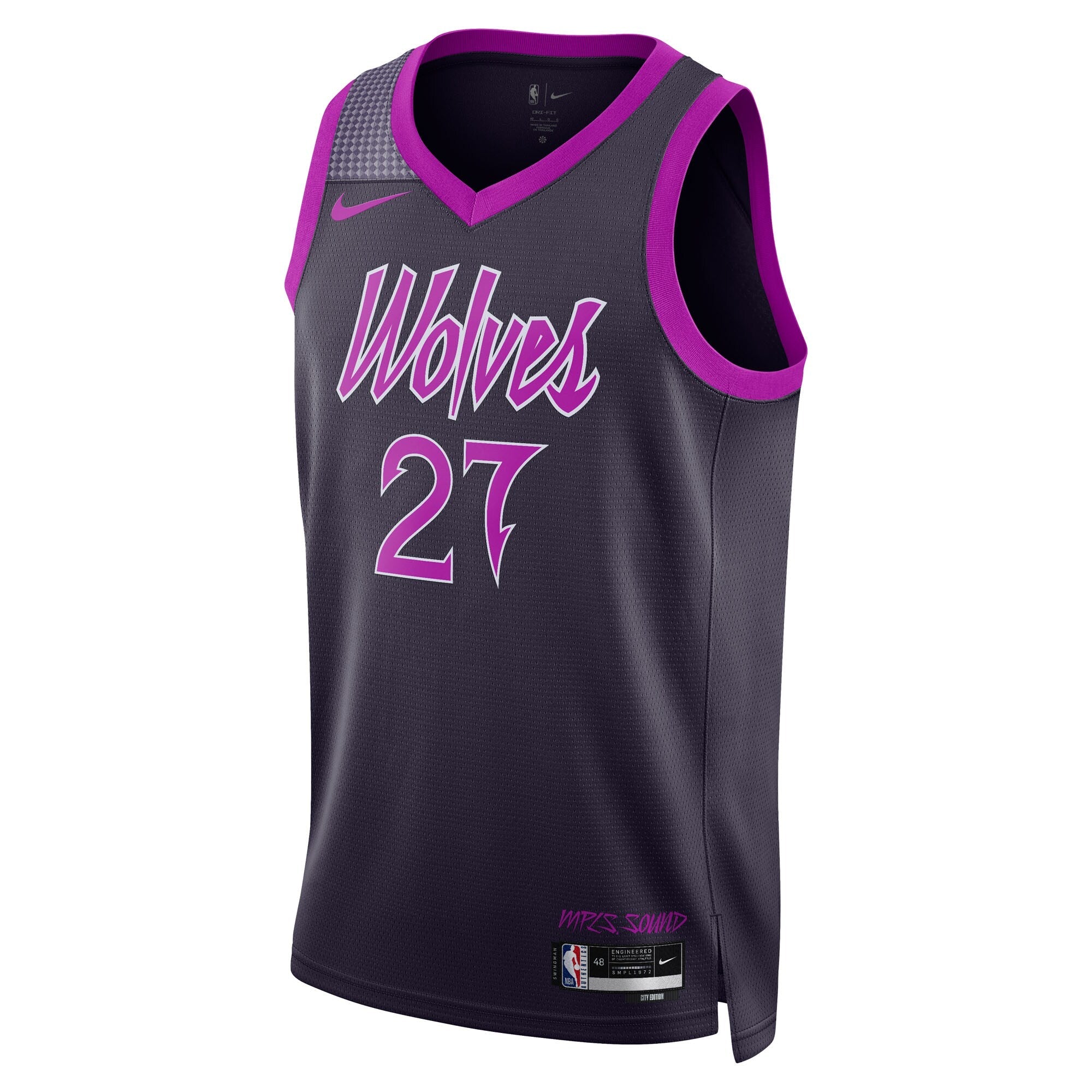 Minnesota Timberwolves Nike 2025/26 City Edition Swingman Jersey - Black - Rudy Gobert
