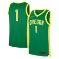 Nike Green Oregon Ducks #1 Road Replica Basketball Jersey