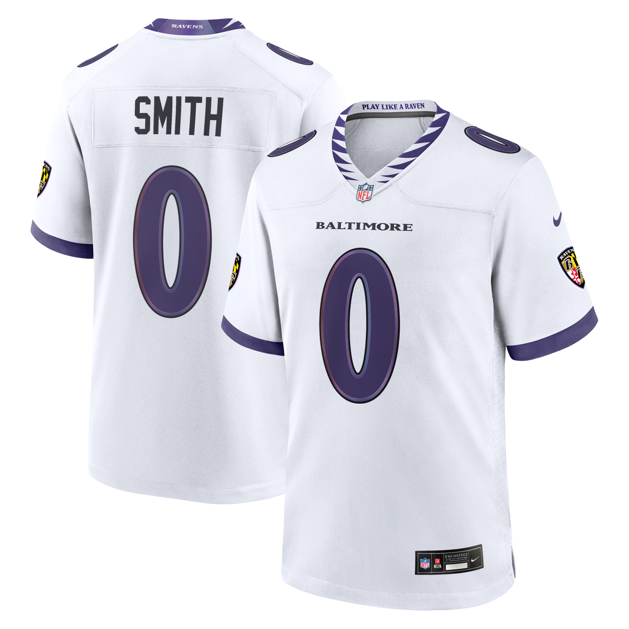 Baltimore Ravens Roquan Smith Nike White Game Jersey