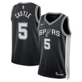 San Antonio Spurs Nike Icon Swingman Jersey - Black - Stephon Castle