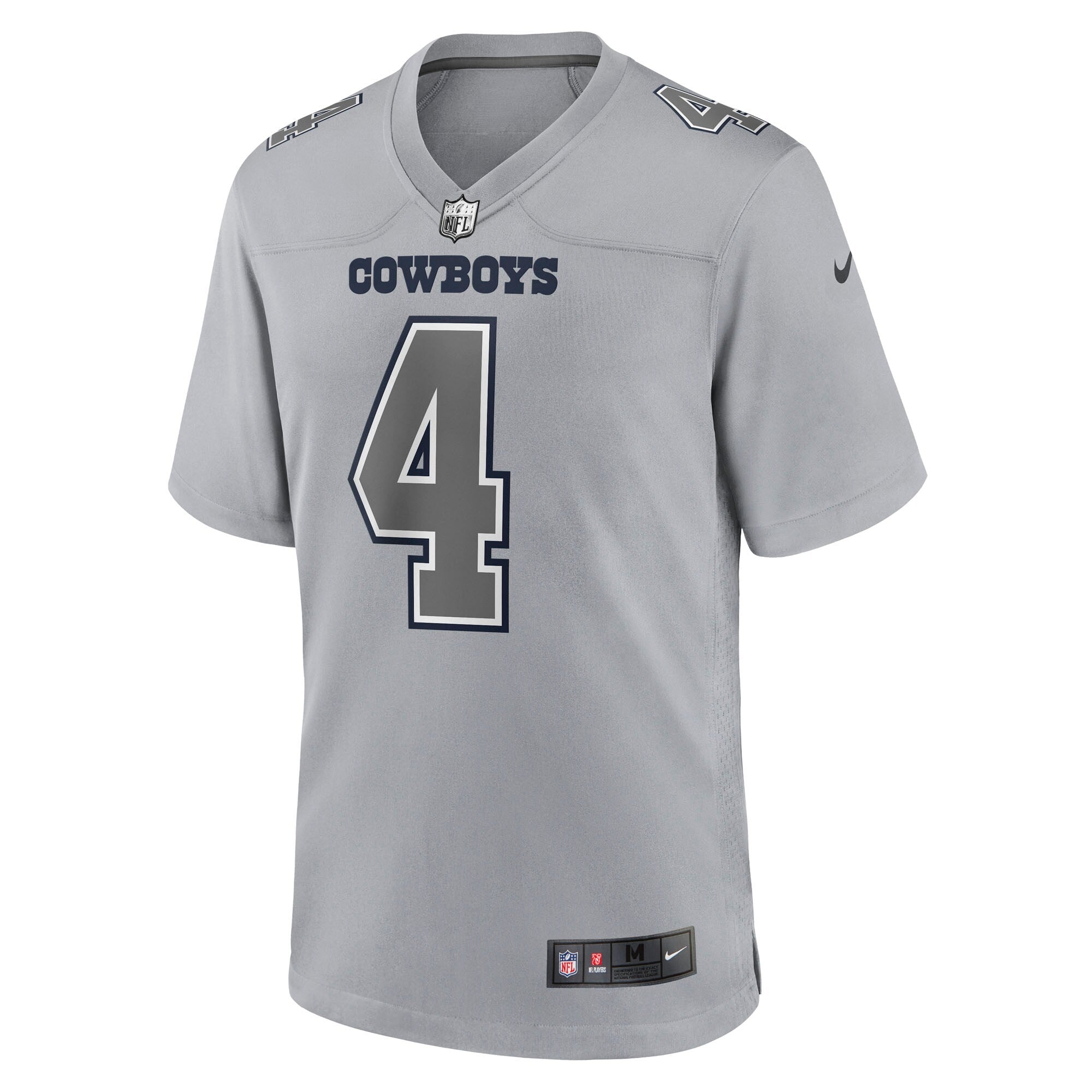 Dallas Cowboys Dak Prescott Nike Gray Atmosphere Fashion Game Jersey