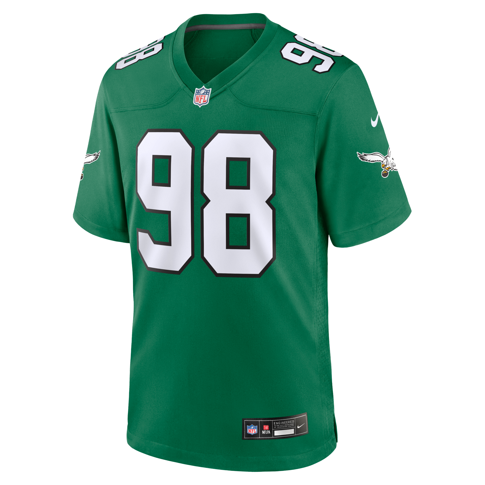 Philadelphia Eagles Jalen Carter Nike Kelly Green Alternate Game Jersey