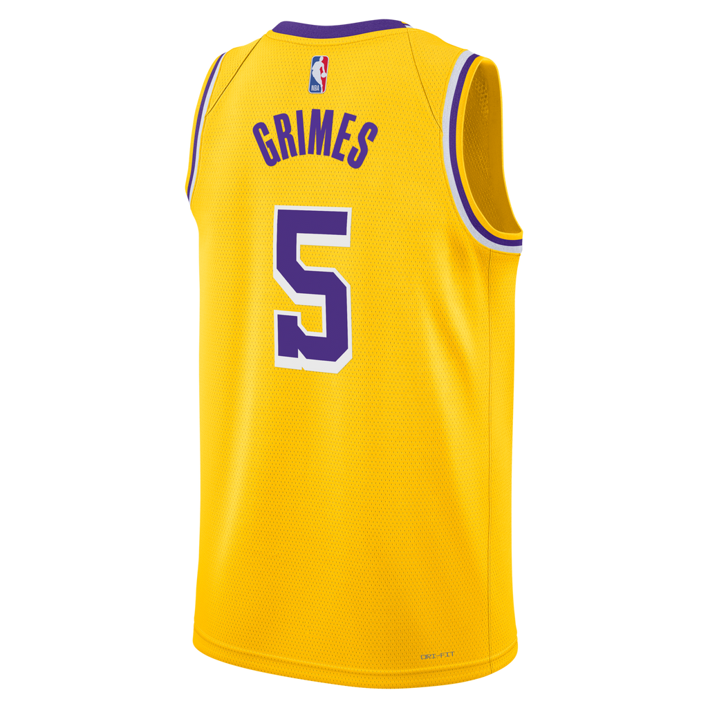 Los Angeles Lakers Nike Icon Edition Swingman Jersey - Gold - Quentin Grimes