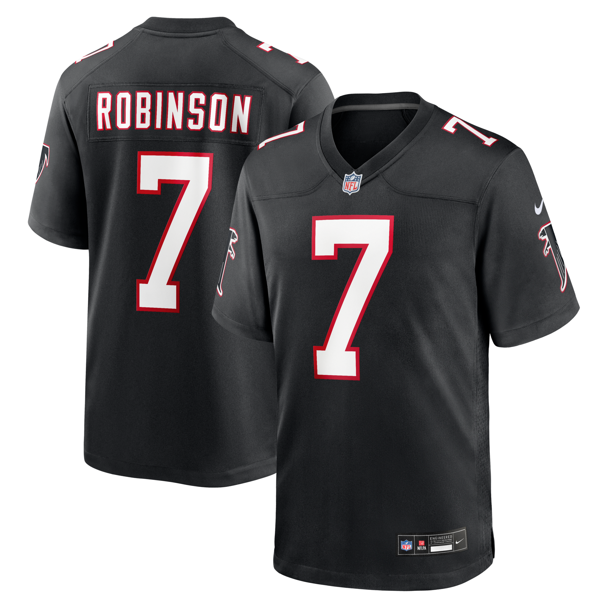 Atlanta Falcons Bijan Robinson Nike Black Throwback Game Jersey