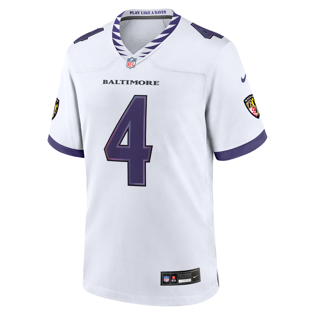 Baltimore Ravens Zay Flowers Nike White Game Jersey