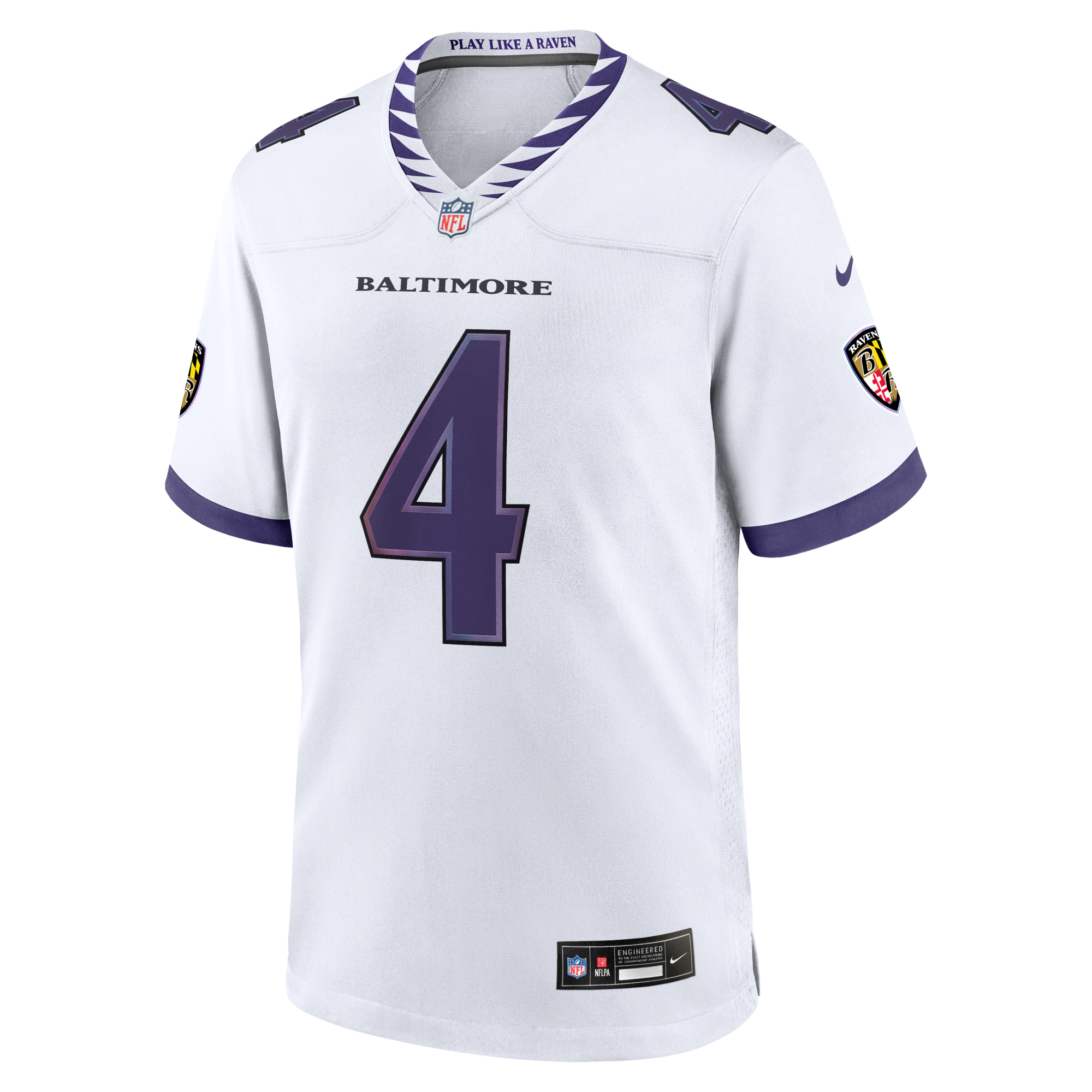 Baltimore Ravens Zay Flowers Nike White Game Jersey