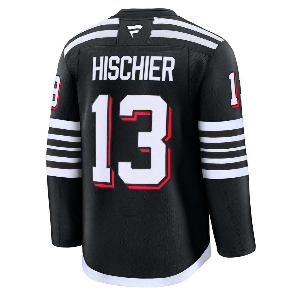 New Jersey Devils Nico Hischier Fanatics Black Alternate Premium Jersey