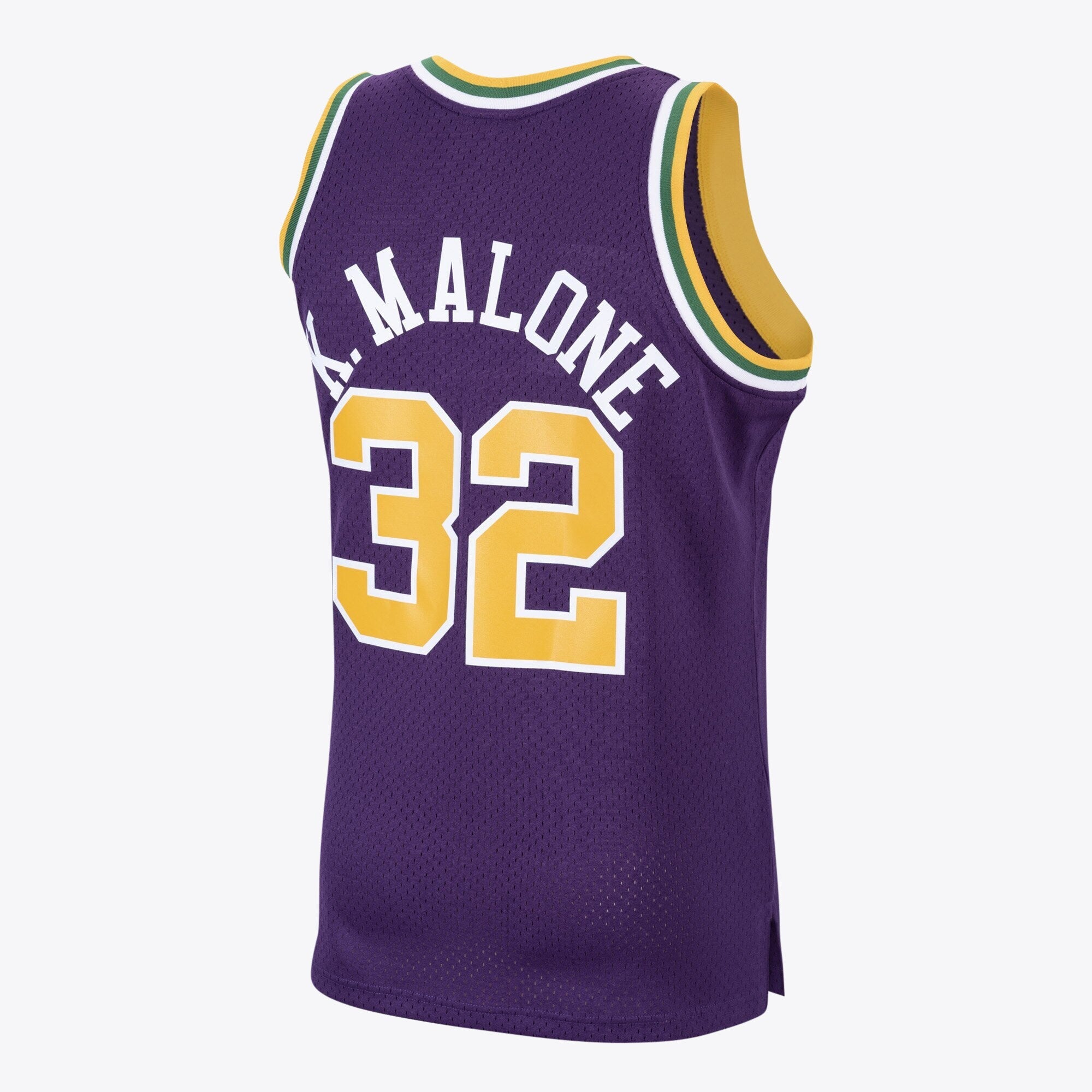 Utah Jazz Karl Malone 1991 Hardwood Classics Road Swingman Jersey by Mitchell & Ness - Purple -