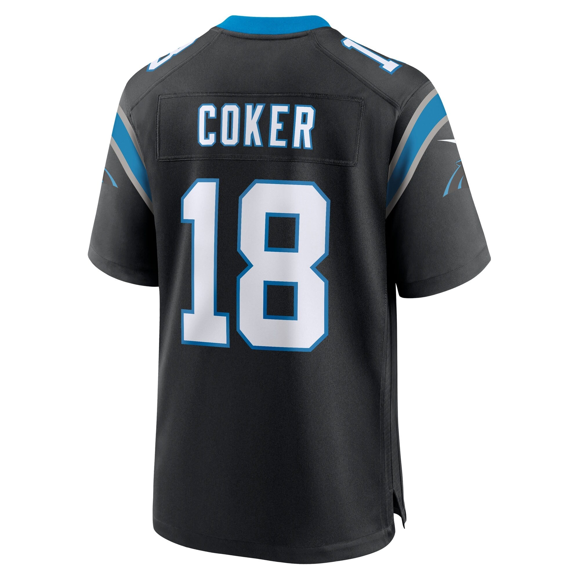 Carolina Panthers Jalen Coker Nike Black Team Game Jersey