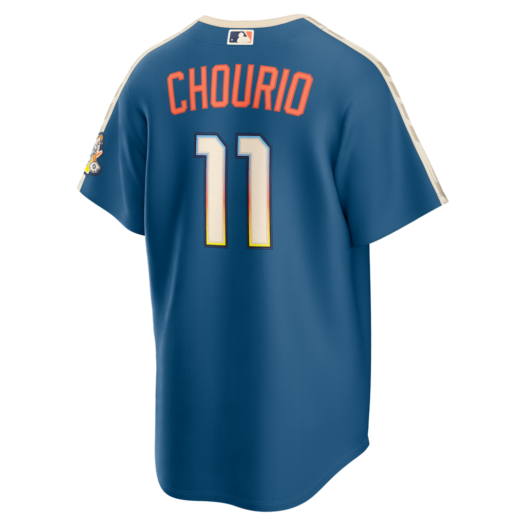 Milwaukee Brewers Jackson Chourio Nike Mineral Blue 2026 City Connect Stadium Jersey