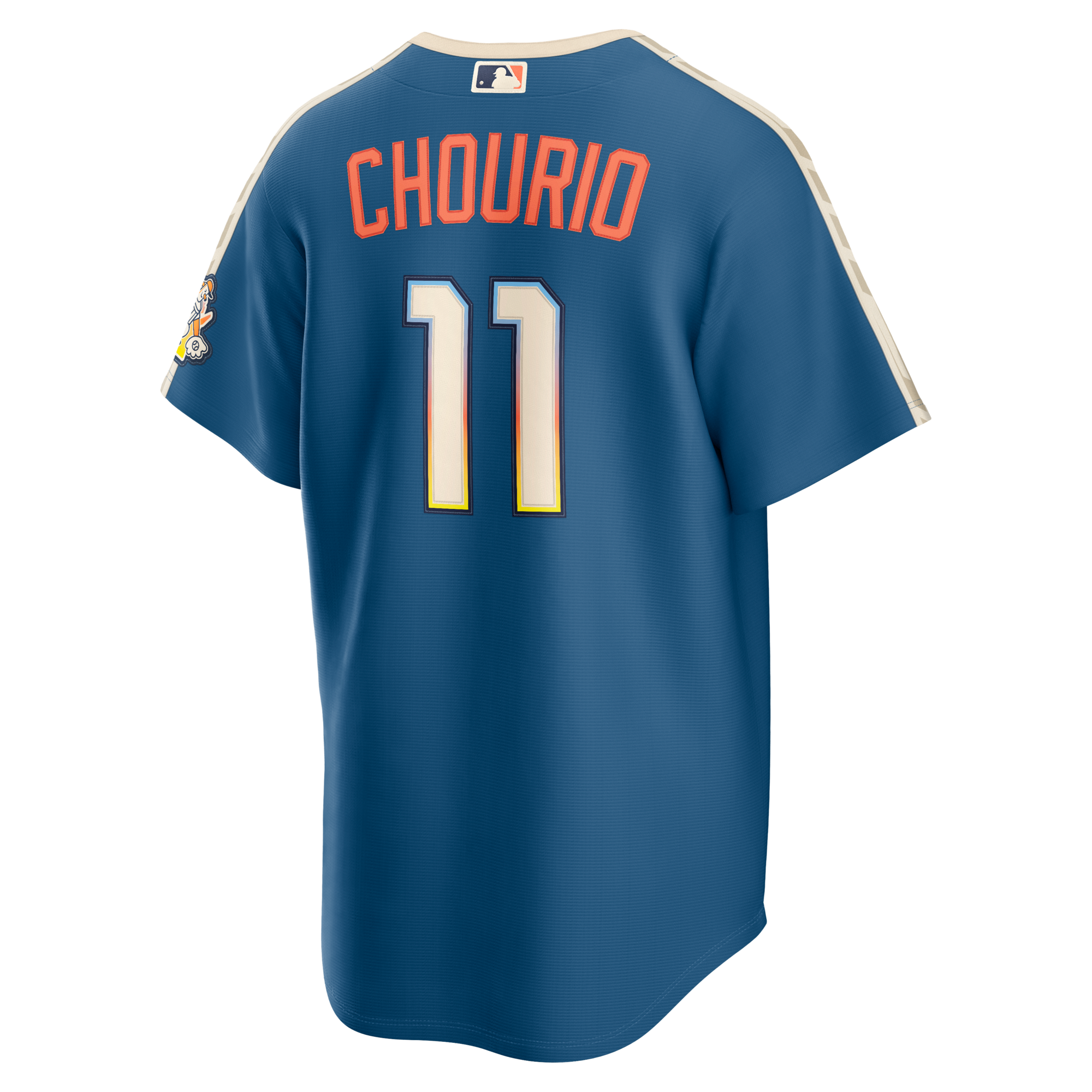 Milwaukee Brewers Jackson Chourio Nike Mineral Blue 2026 City Connect Stadium Jersey