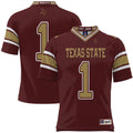 GameDay Greats #1 Maroon Texas State Bobcats Football Jersey
