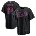 New York Mets Francisco Lindor Nike Black Alternate Replica Jersey